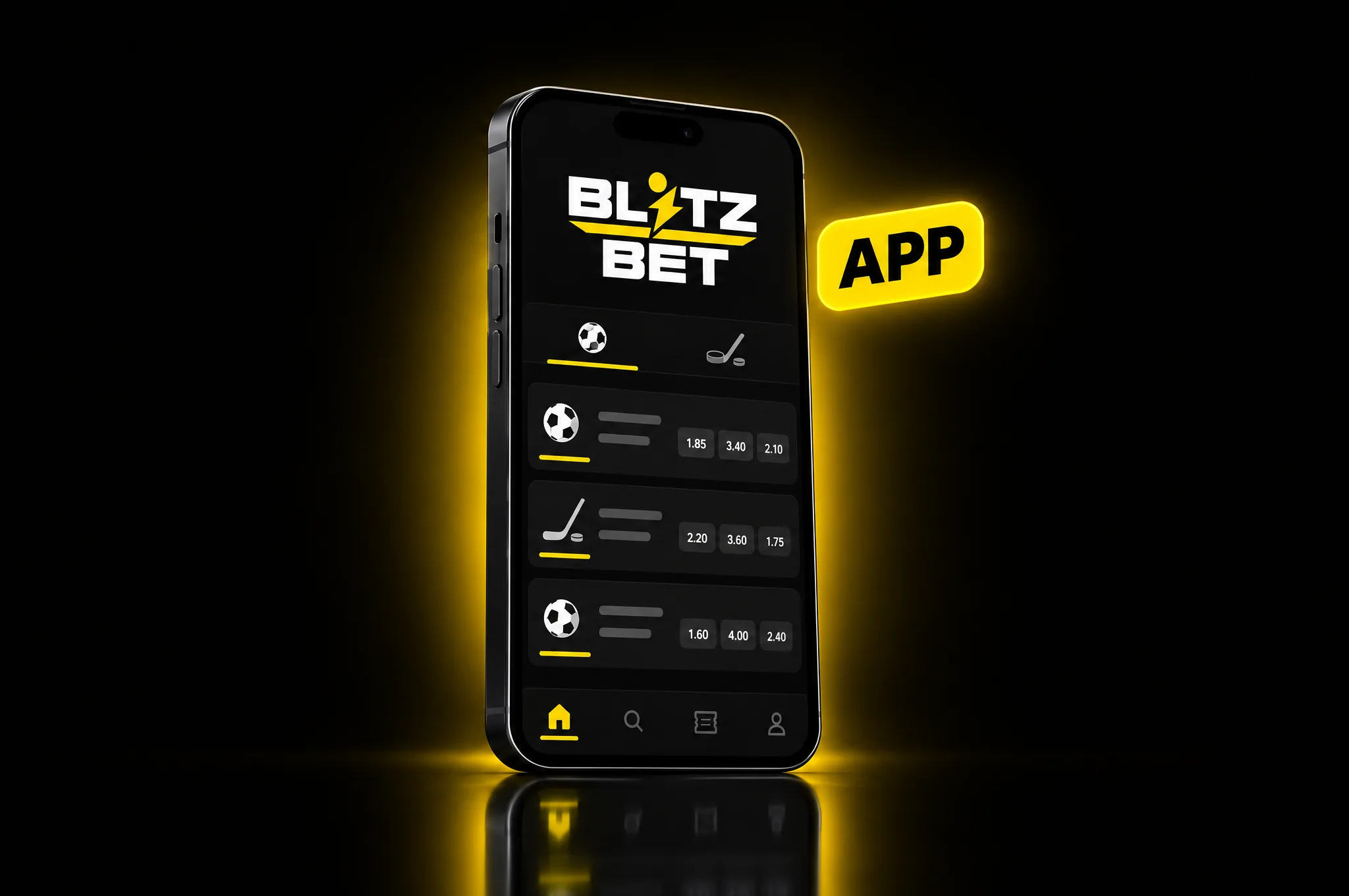 Blitzbet auf einem Smartphone